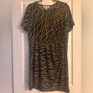 Michael Kors navy and gold dress